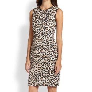 Kate Spade Paulina Dress Size 10 Leopard Print Sheath Dress